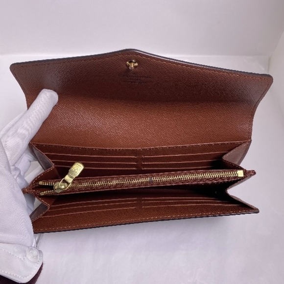LOUIS VUITTON Portefeuille Sarah Monogram M60531 Brown Long Wallet LV - Picture 7 of 15